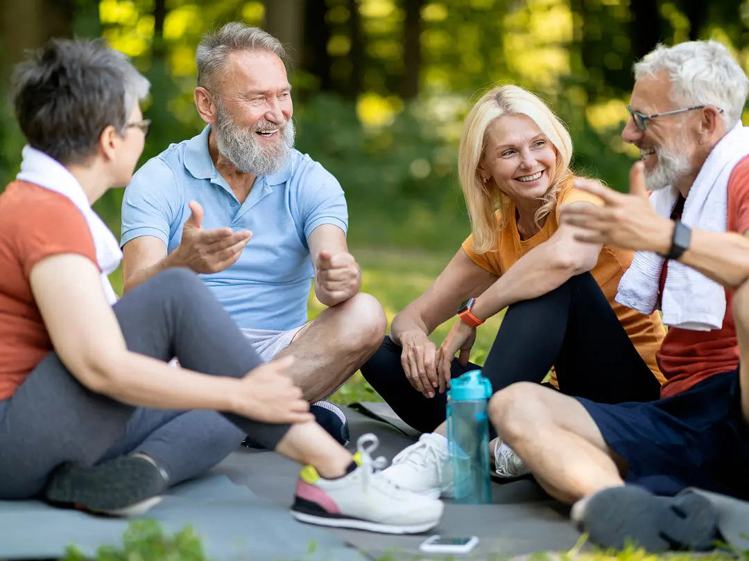 Family Sitting In The Park